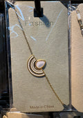 White Crescent Charm Bracelet - D-bracelets-0099