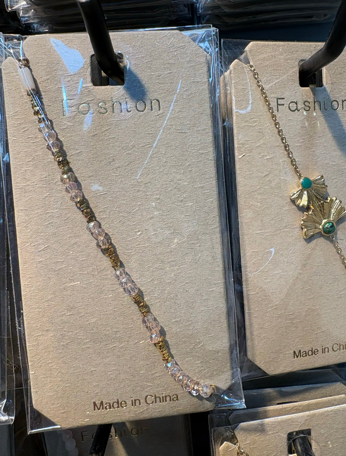 Pearl Bead Link Chain Bracelet - D-bracelets-0100