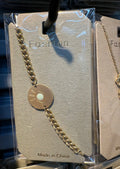 White Sun Disc Chain Bracelet - D-bracelets-0104