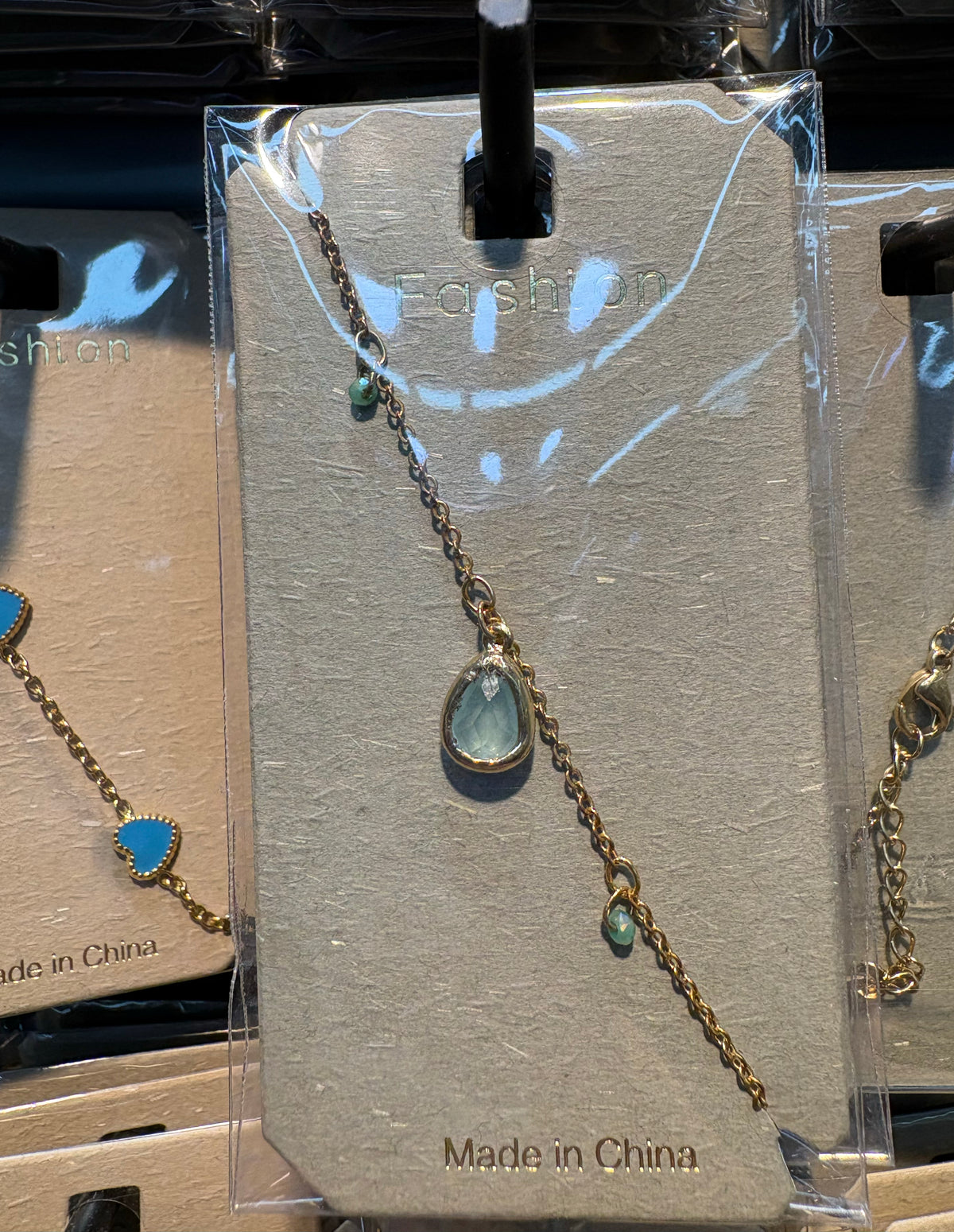 Blue Teardrop Crystal Bracelet - D-bracelets-0110