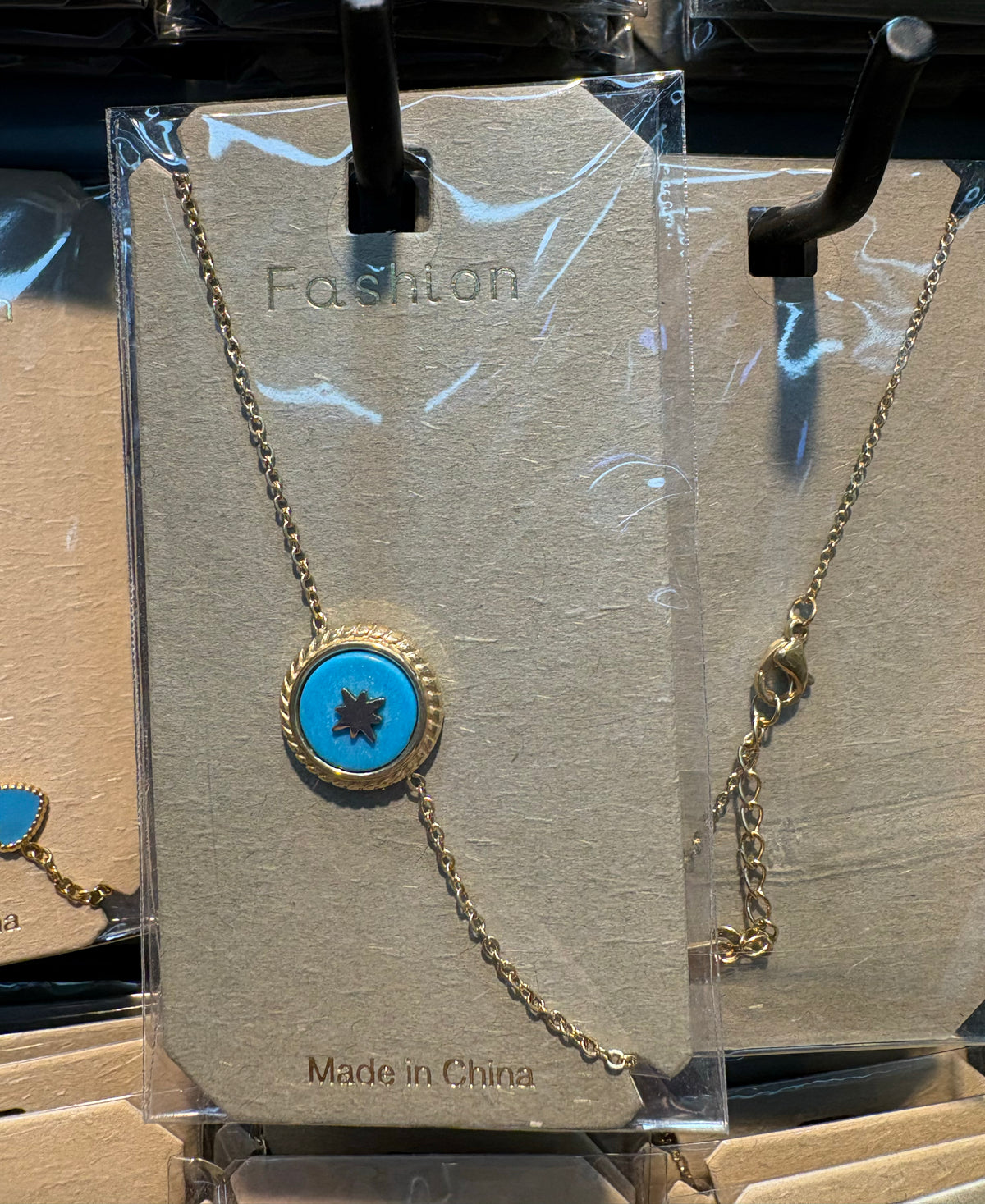 Blue Circle Star Charm Bracelet - D-bracelets-0111