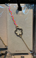 Multicolor Cord Flower Bracelet - D-bracelets-0123