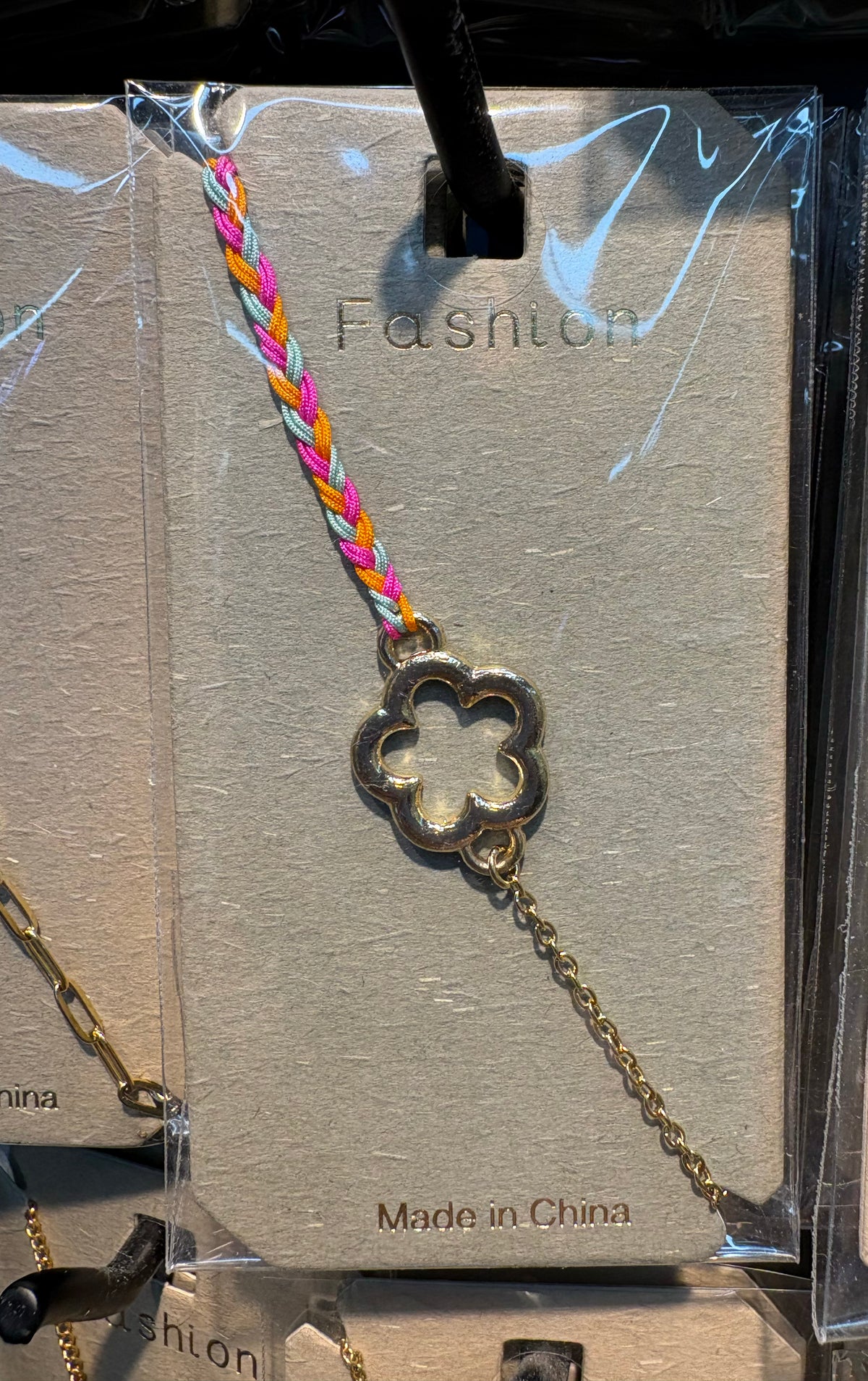 Multicolor Cord Flower Bracelet - D-bracelets-0123