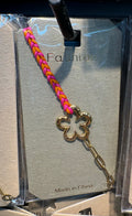 Bright Cord Flower Link Bracelet - D-bracelets-0126