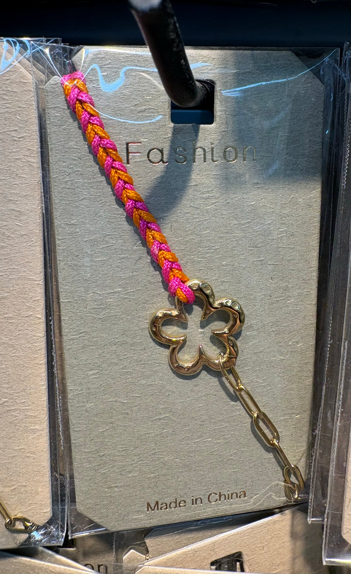 Bright Cord Flower Link Bracelet - D-bracelets-0126