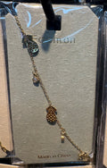 Pineapple and Bead Charm Bracelet - D-bracelets-0133