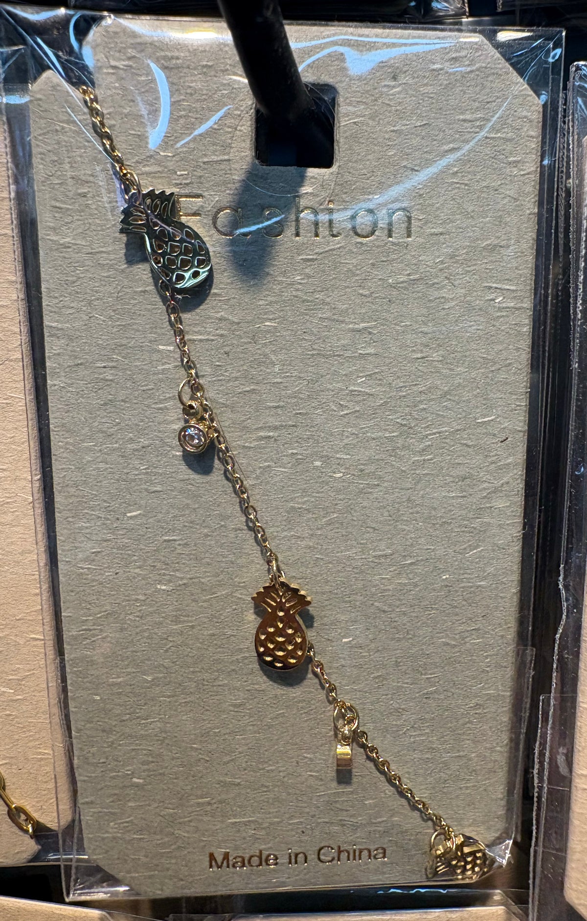 Pineapple and Bead Charm Bracelet - D-bracelets-0133