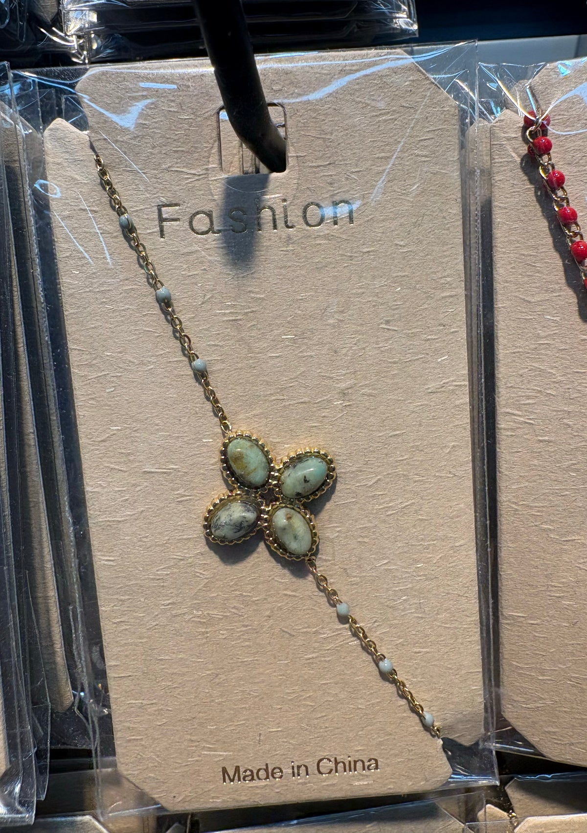Pale Green Crystal Flower Bracelet - D-bracelets-0135