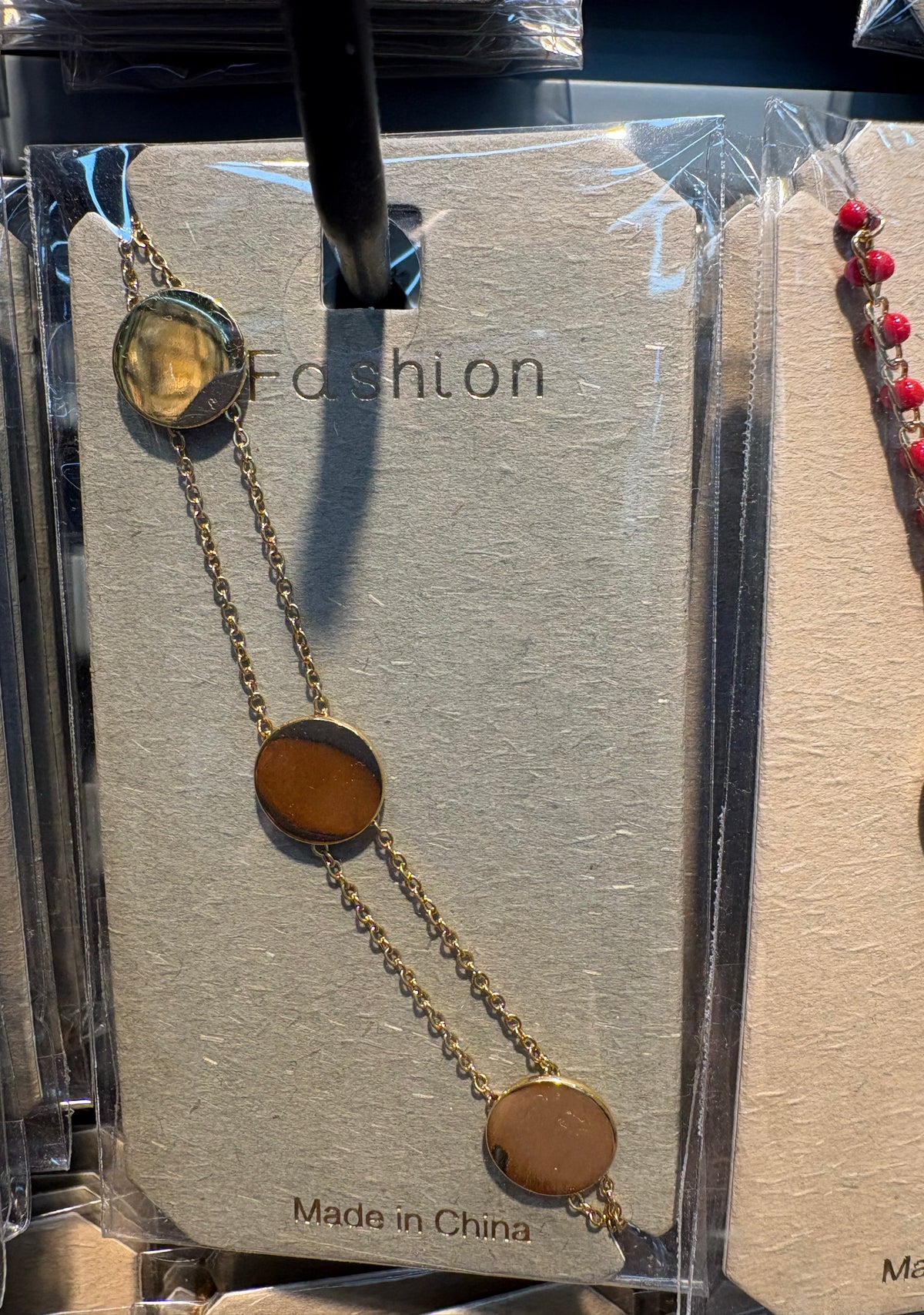 Disc Station Double Chain Bracelet - D-bracelets-0139