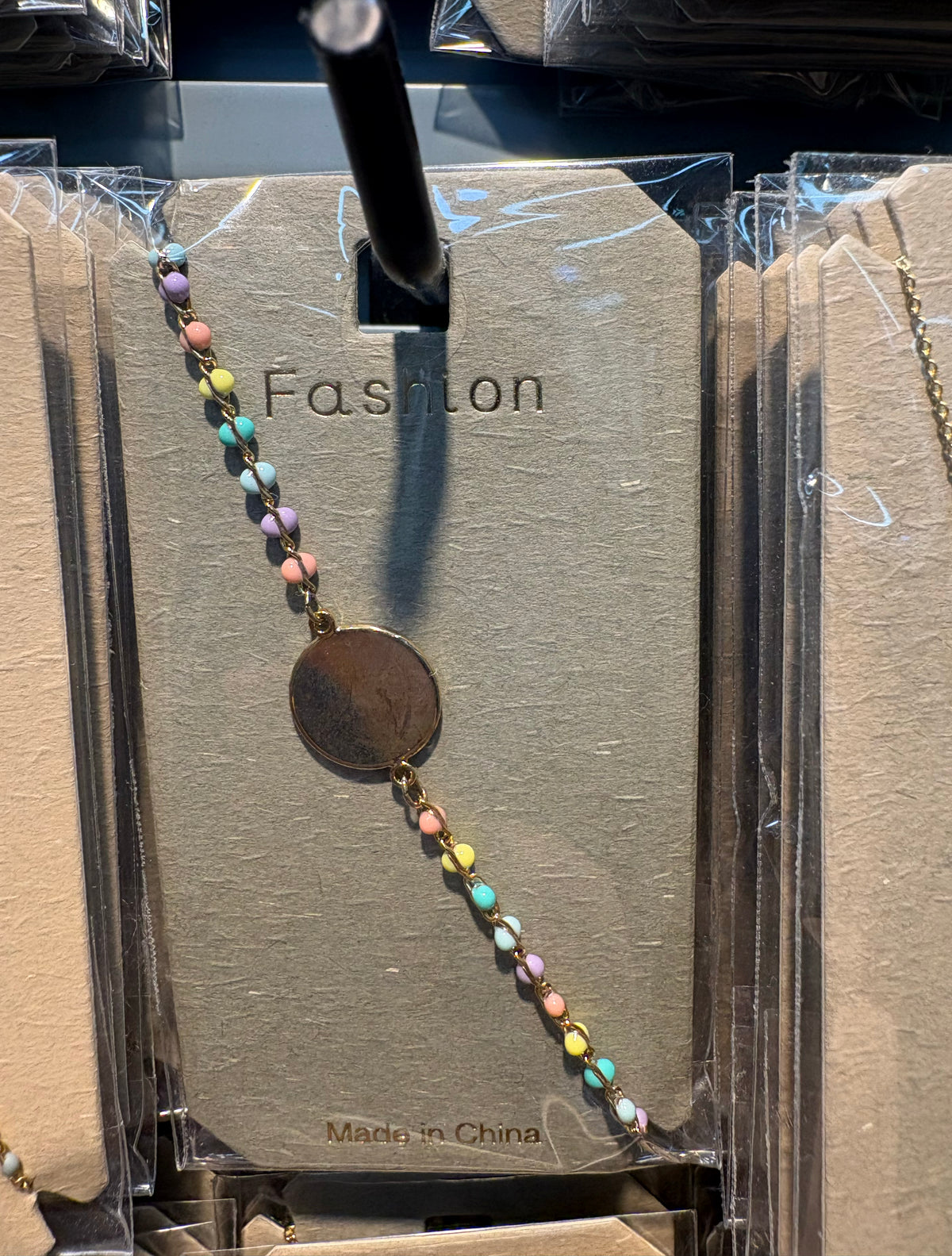 Pastel Bead Disc Bracelet - D-bracelets-0145