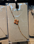Orange Bead Flower Bracelet - D-bracelets-0157
