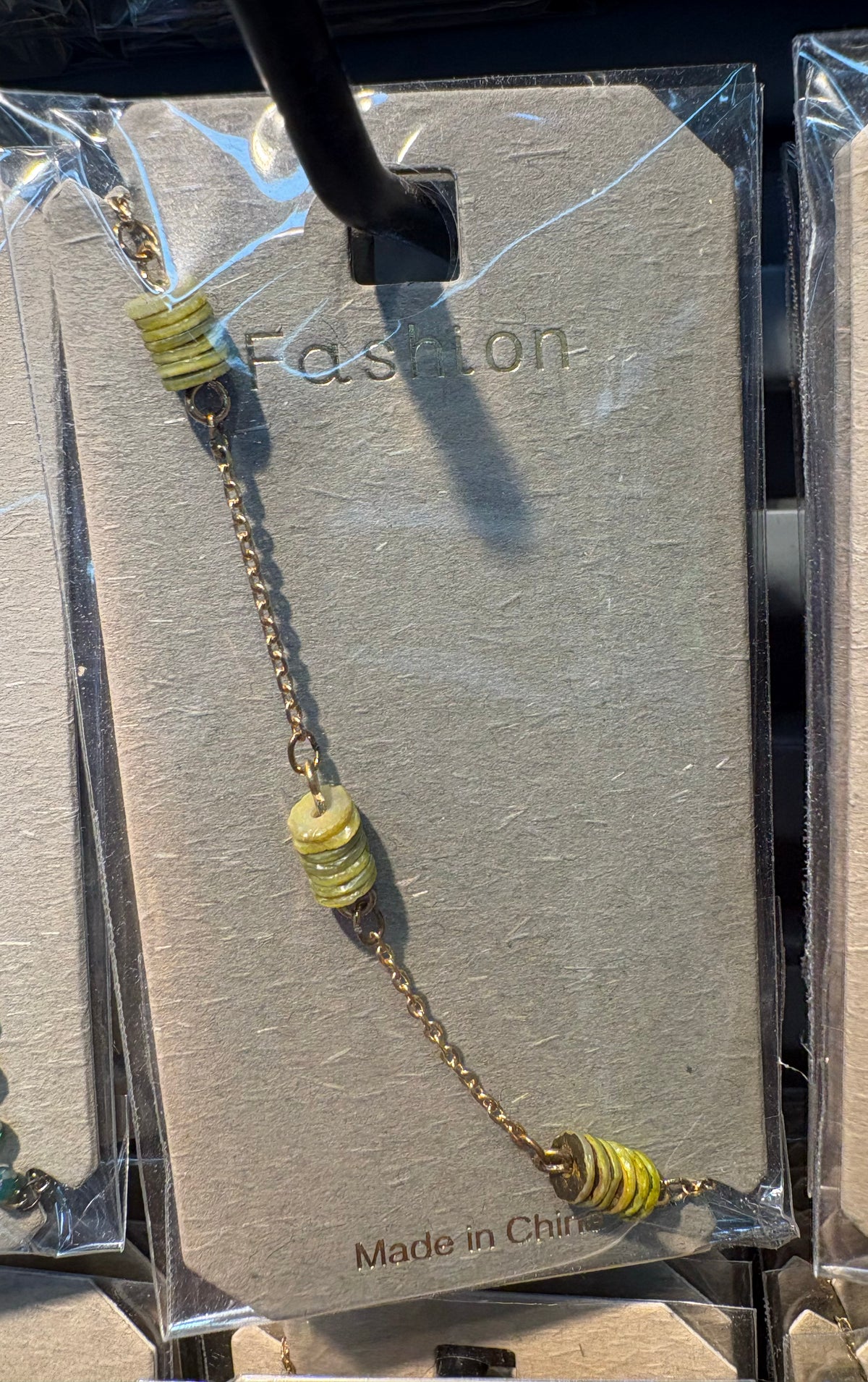 Yellow Stacked Disc Bead Bracelet - D-bracelets-0161