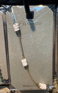 Pink Stacked Disc Bead Bracelet - D-bracelets-0163