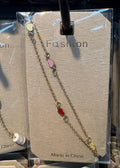 Colorful Oval Double Chain Bracelet - D-bracelets-0164