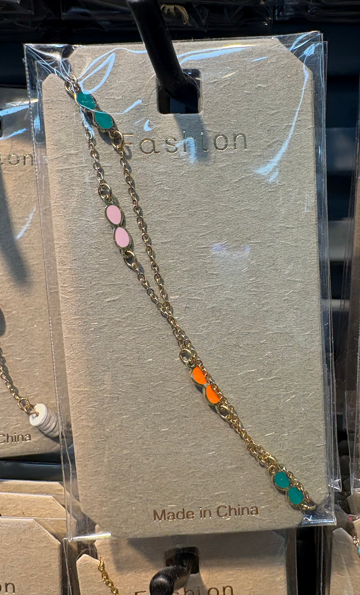 Colorful Bead Double Chain Bracelet - D-bracelets-0167