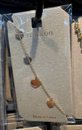 Heart Station Chain Bracelet - D-bracelets-0186