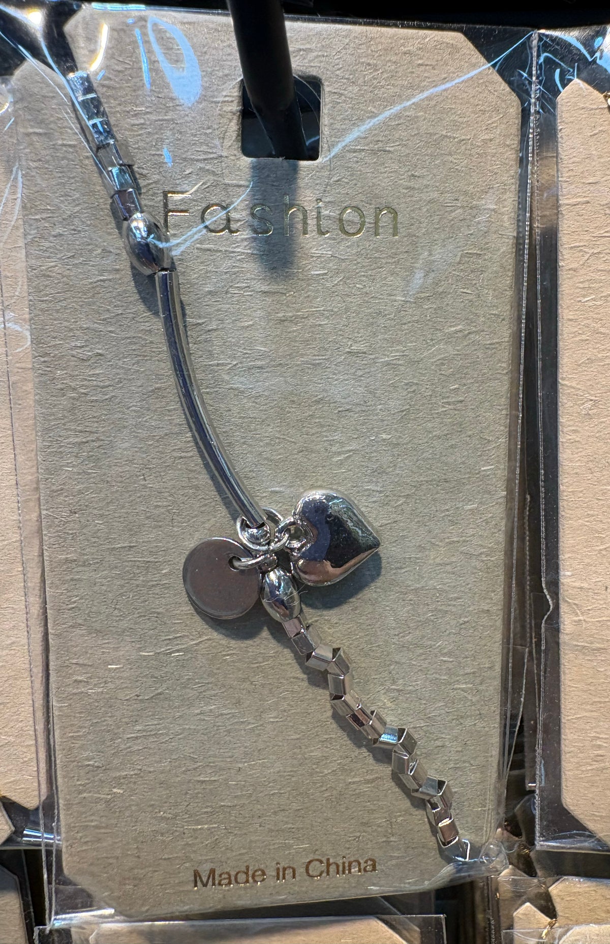 Bow and Heart Charm Bracelet - D-bracelets-0190