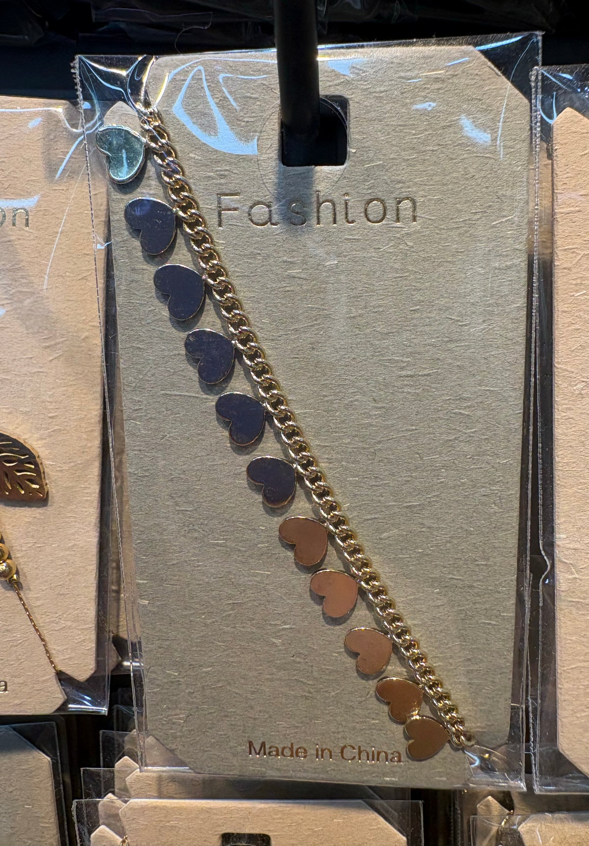 Heart Fringe Chain Bracelet - D-bracelets-0192