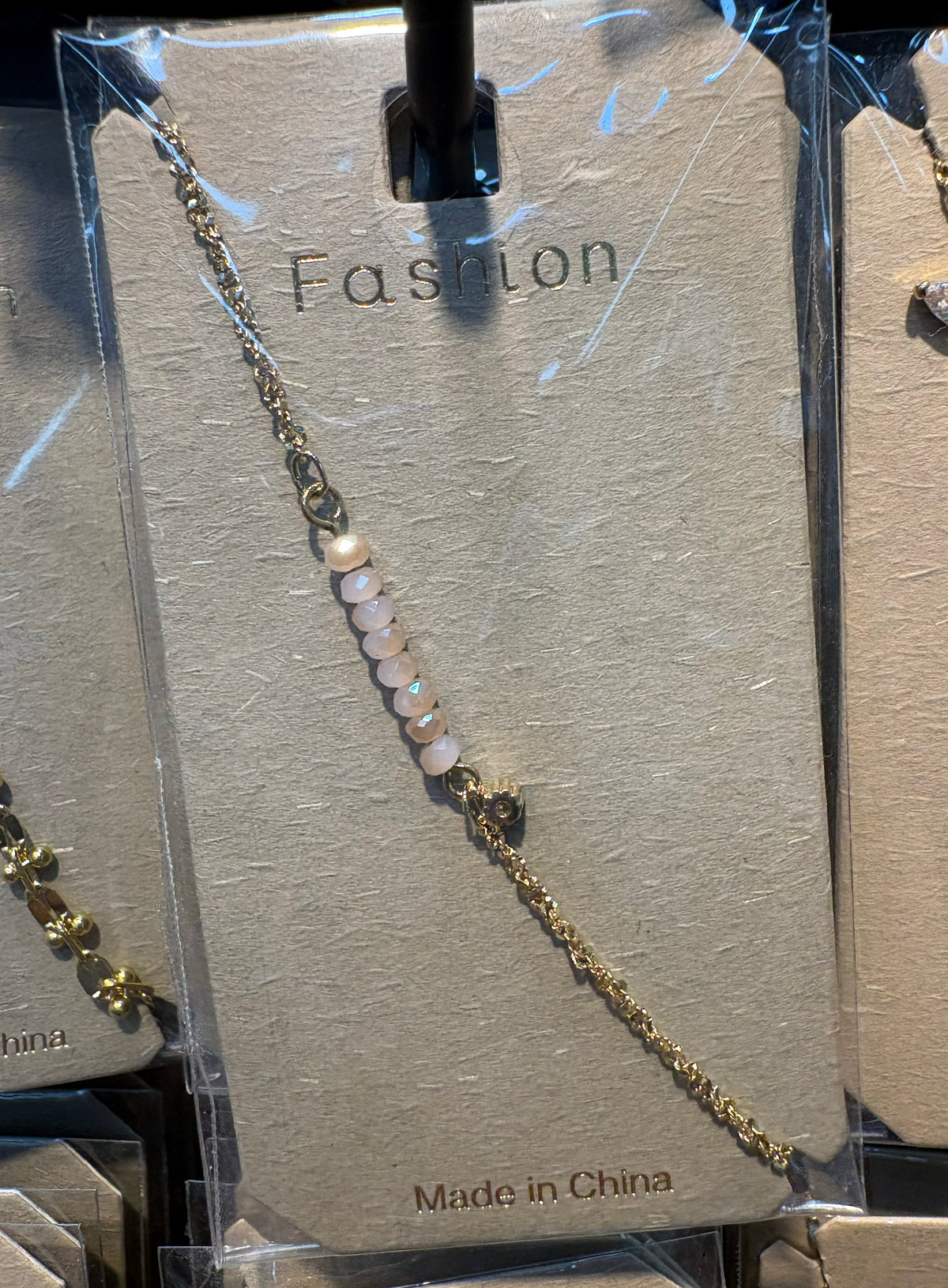 Pearl Bead Chain Bracelet - D-bracelets-0194