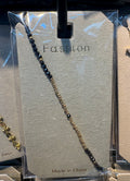 Black Seed Bead Chain Bracelet - D-bracelets-0196