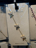 Butterfly Charm Station Bracelet - D-bracelets-0197