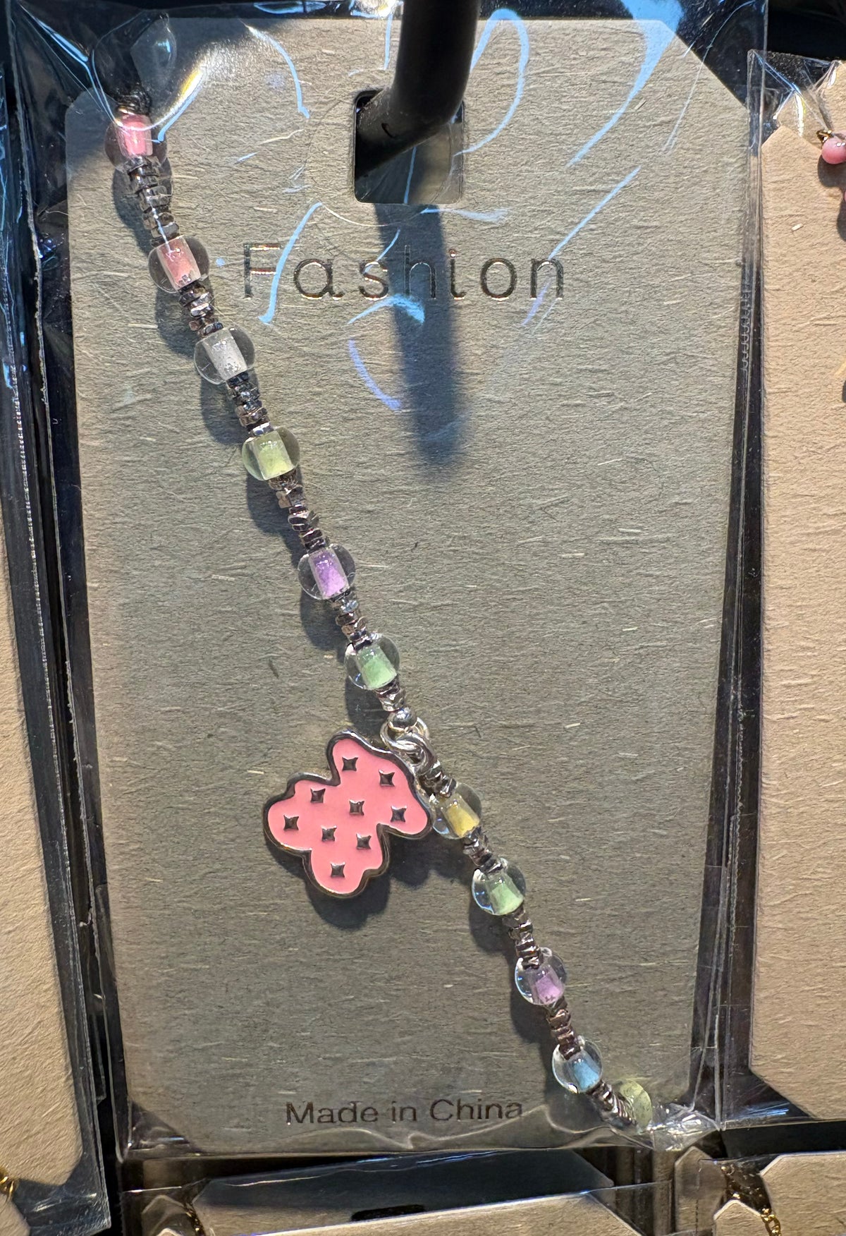 Pink Bear Colorful Link Bracelet - D-bracelets-0200