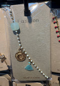 Blue Tassel Coin Charm Bracelet - D-bracelets-0204