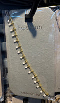White Bead Fringe Bracelet - D-bracelets-0211