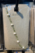 Green and Pearl Bead Bracelet - D-bracelets-0218