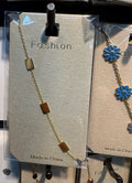 Rectangle Station Chain Bracelet - D-bracelets-0229