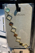 Open Square Link Bracelet - D-bracelets-0233