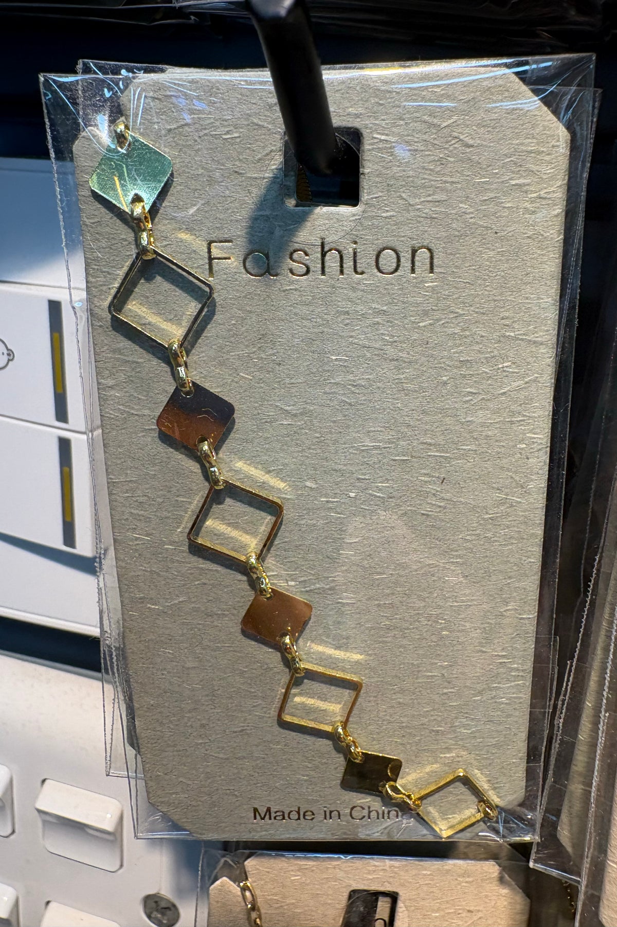 Open Square Link Bracelet - D-bracelets-0233
