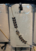 Black Leaf Bead Bracelet - D-bracelets-0238
