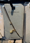 Black Cord Crown Charm Bracelet - D-bracelets-0248