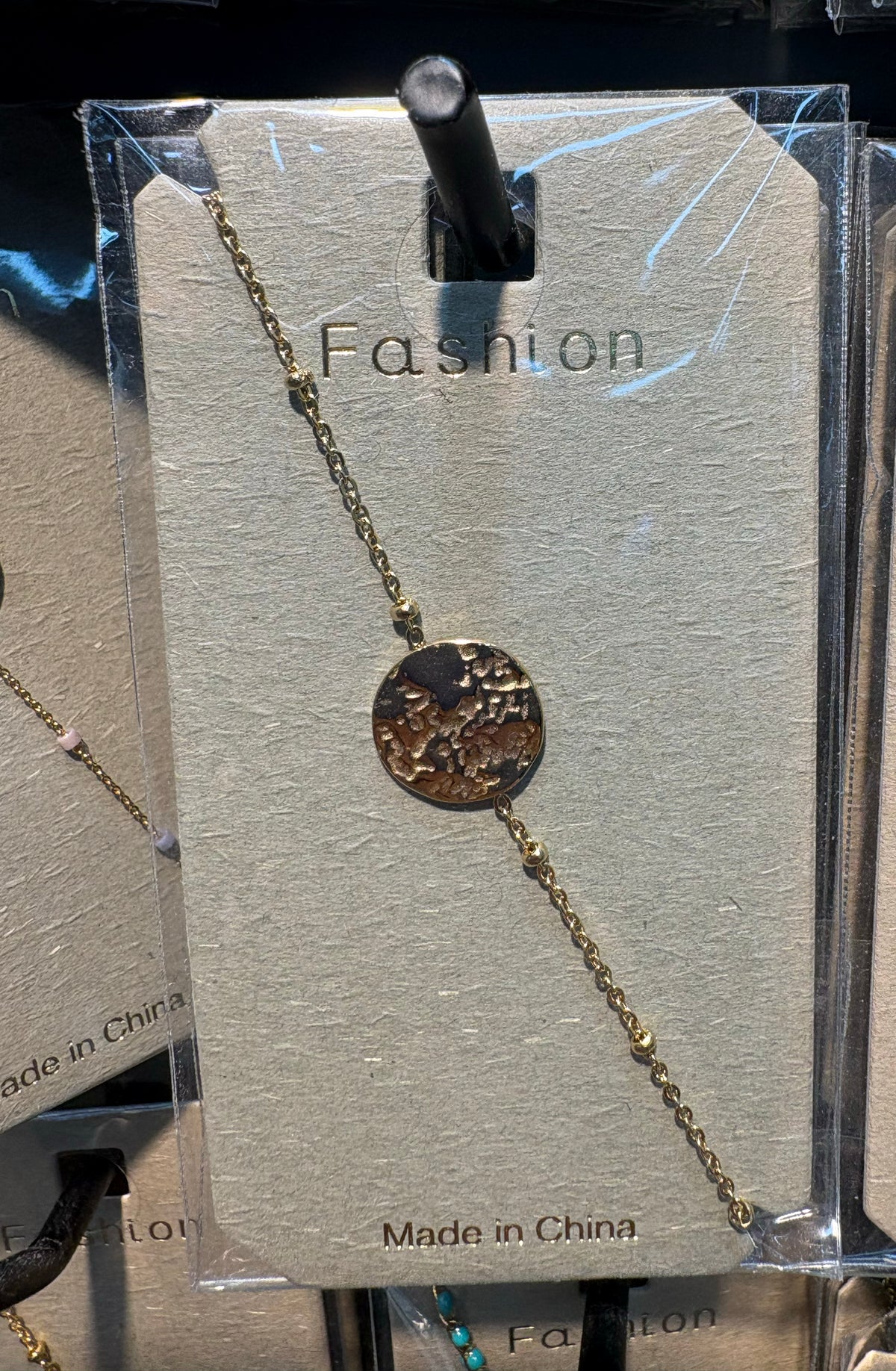 Coin Medallion Chain Bracelet - D-bracelets-0261