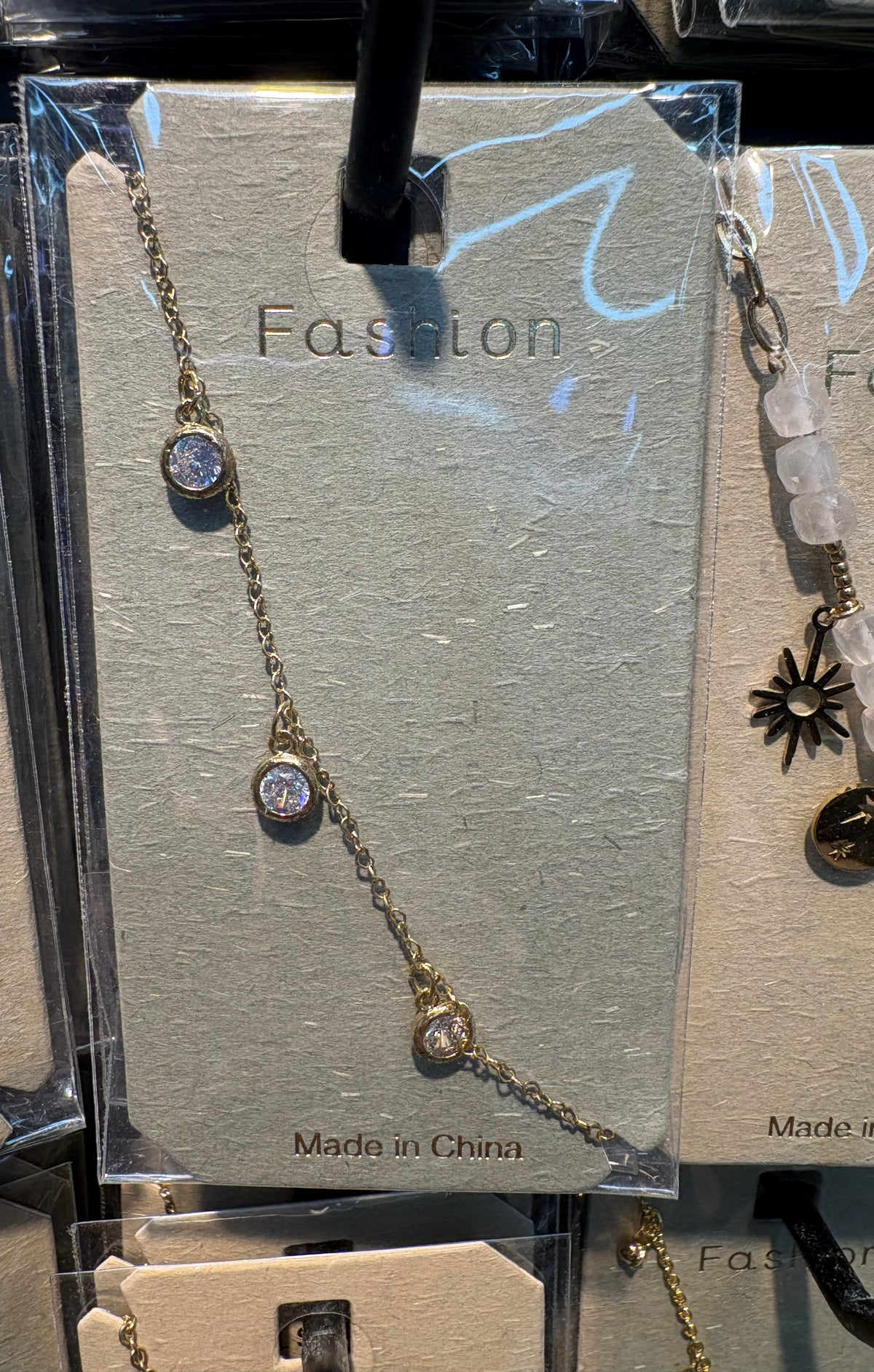 Round Crystal Station Bracelet - D-bracelets-0280