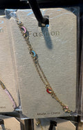 Colorful Crystal Double Chain Bracelet - D-bracelets-0286