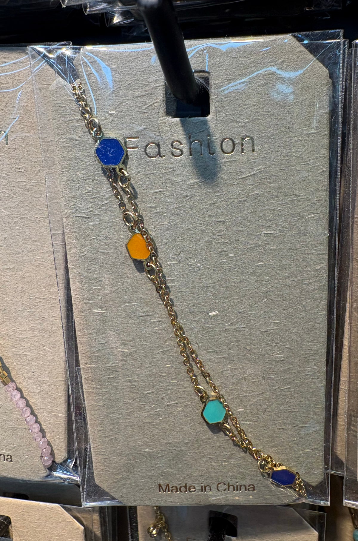 Multicolor Oval Chain Bracelet - D-bracelets-0288