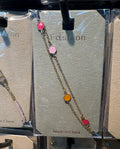 Pink Orange Double Chain Bracelet - D-bracelets-0289