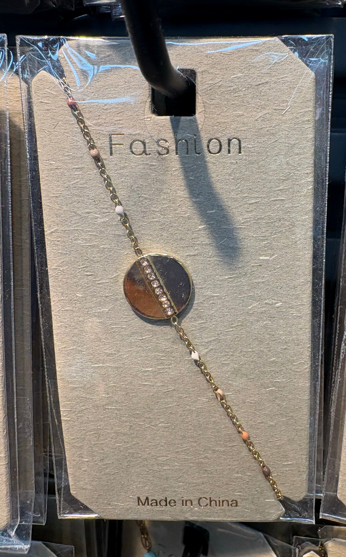 Two Tone Disc Chain Bracelet - D-bracelets-0291