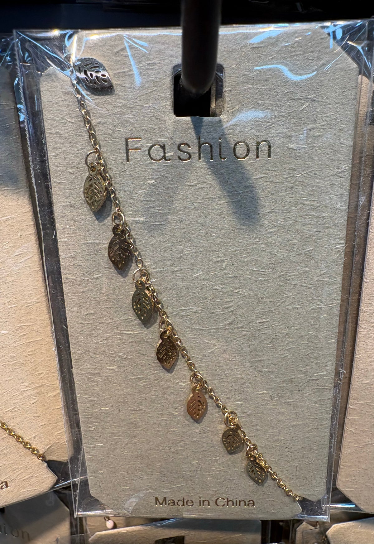 Leaf Dangle Chain Bracelet - D-bracelets-0300
