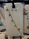 Striped Heart Bead Chain Bracelet - D-bracelets-0306