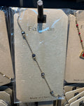 Blue Bead Slim Bar Bracelet - D-bracelets-0323