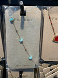 Blue Disc Station Bracelet - D-bracelets-0324