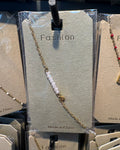 White Bead Center Chain Bracelet - D-bracelets-0326