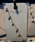 Butterfly and Dark Bead Bracelet - D-bracelets-0337