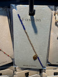 Blue Bead Heart Dangle Bracelet - D-bracelets-0339