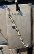 White Bead Woven Chain Bracelet - D-bracelets-0343