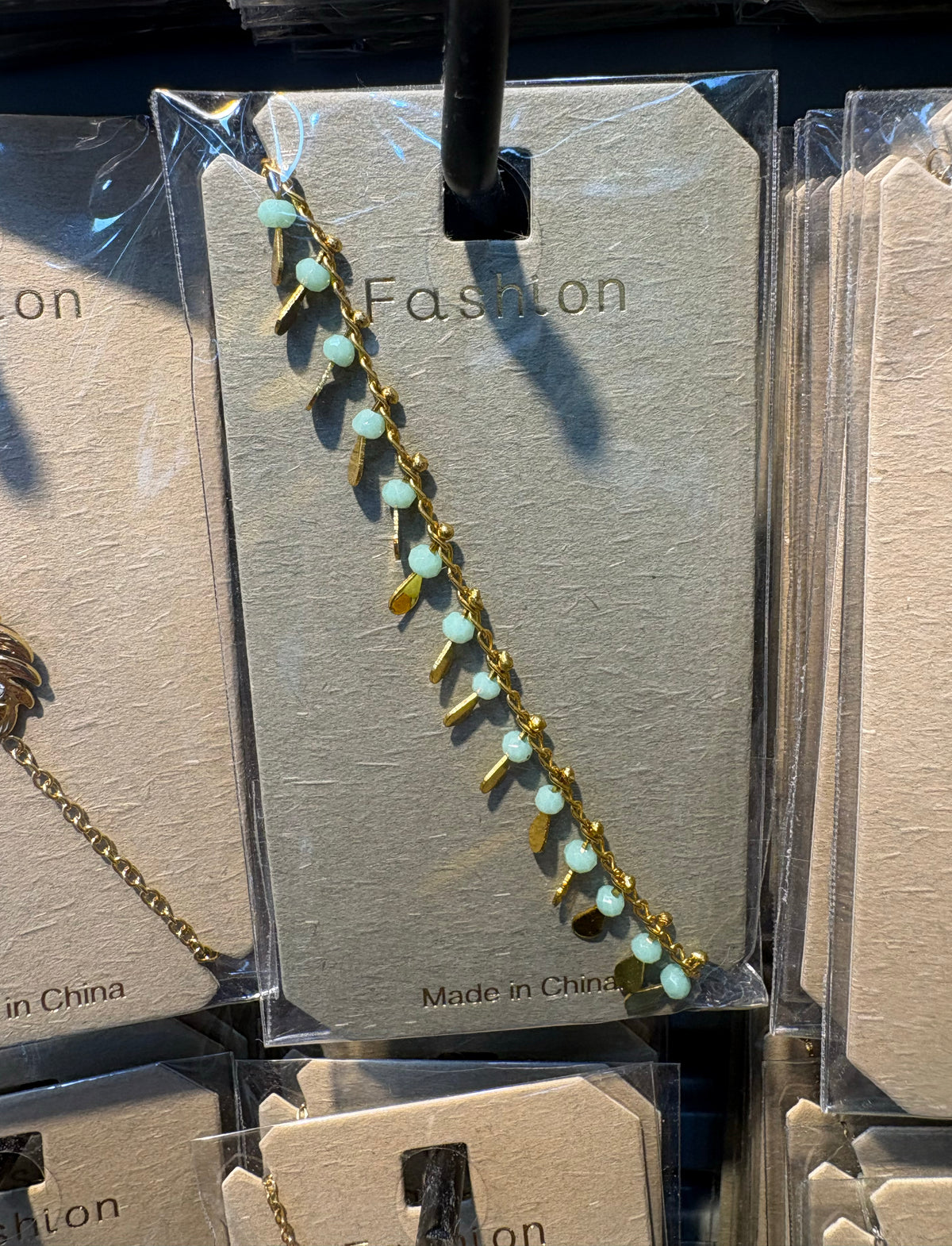 Turquoise Woven Chain Bracelet - D-bracelets-0346