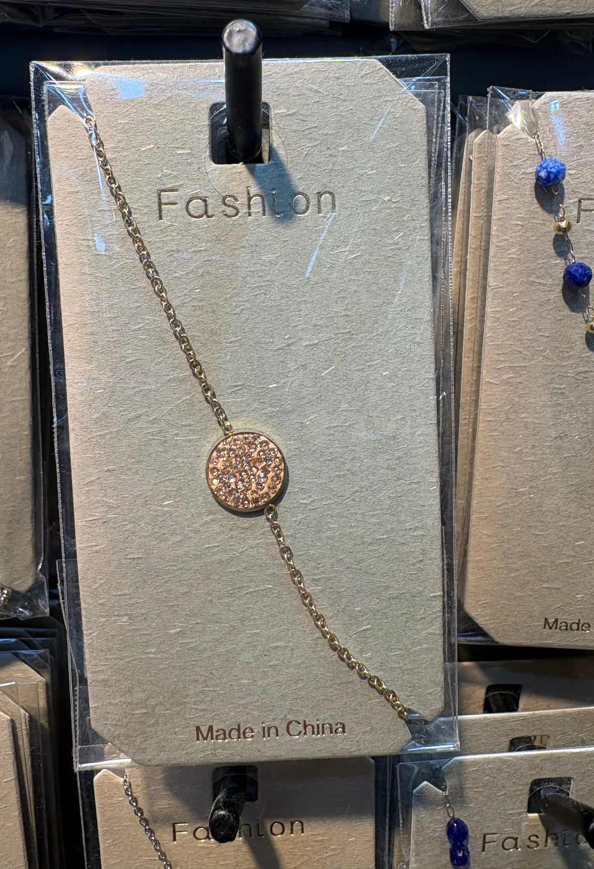 Embossed Coin Charm Bracelet - D-bracelets-0350